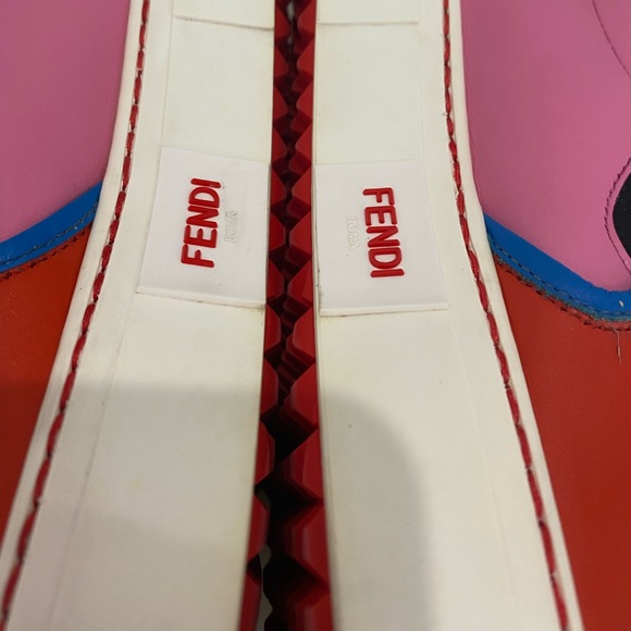 Fendi monster motif leather loafer sneakers - Picture 2 of 16